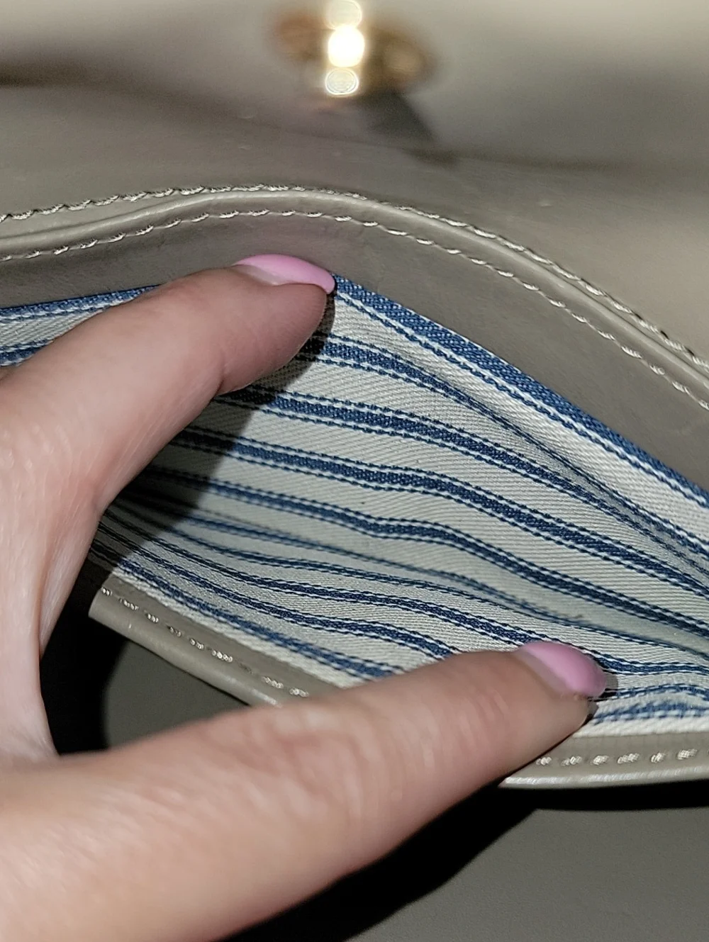 Dooney & Bourke Taupe Leather Continental Clutch Wallet